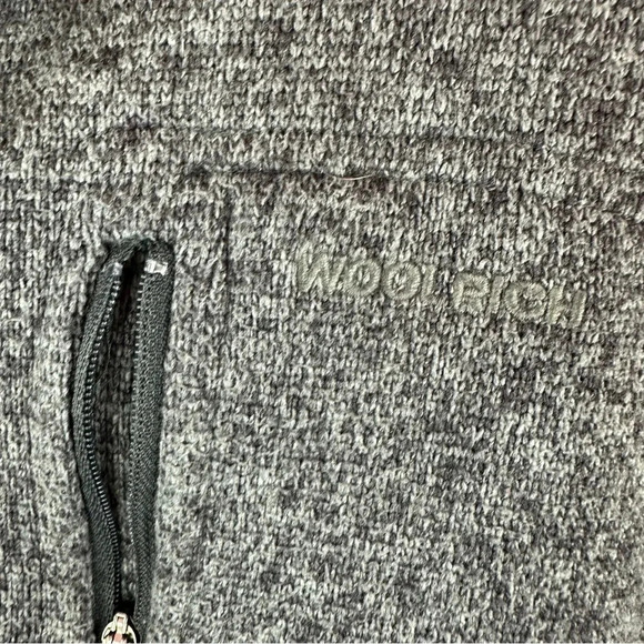 men's woolrich grey 1/4 zip pullover sz  XL - Picture 3 of 8
